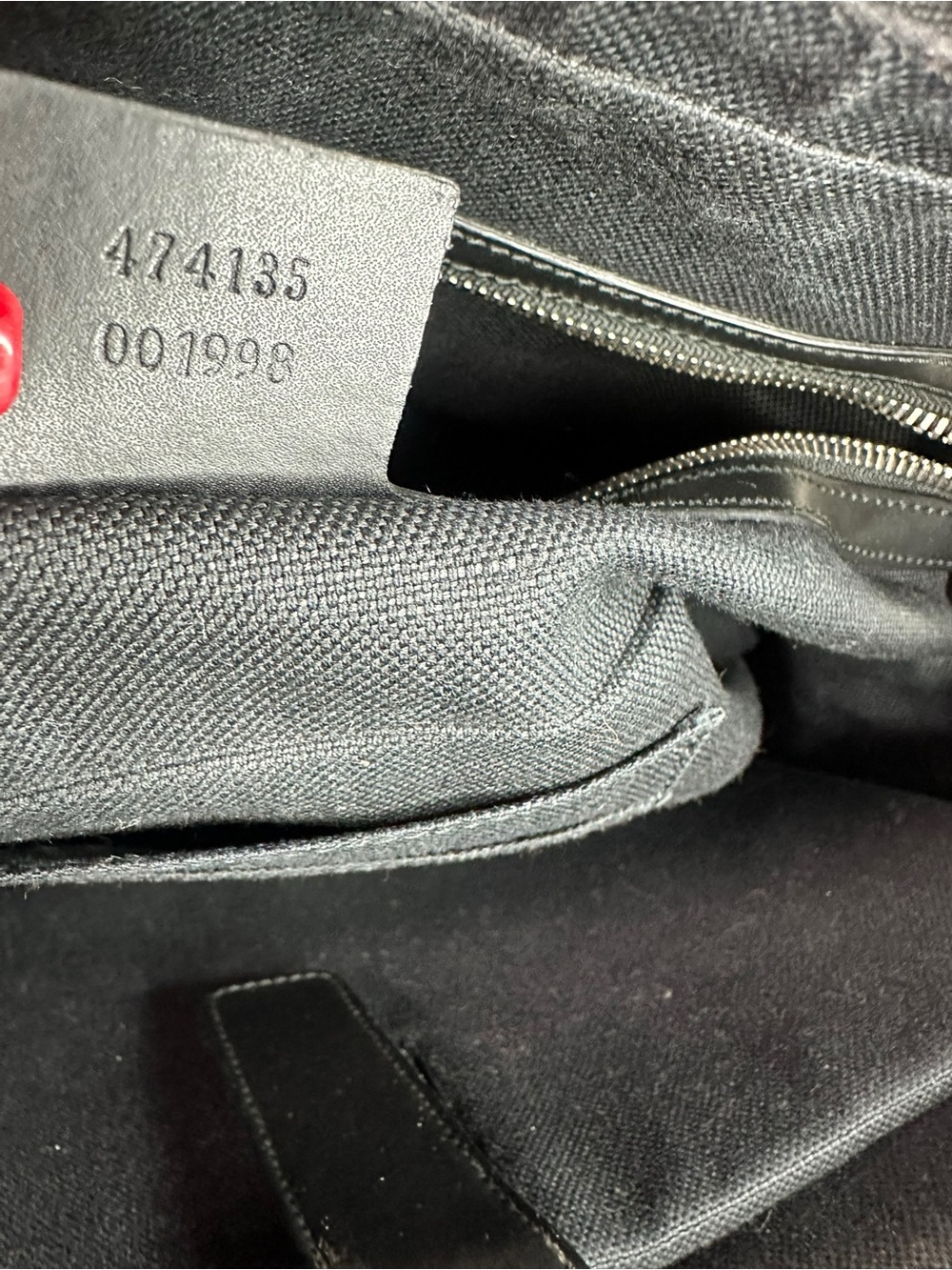 Gucci Gray GG Supreme Briefcase with Red/Navy Web Strap - Picture 12 of 13